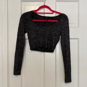 Cute black crop top from Forever 21